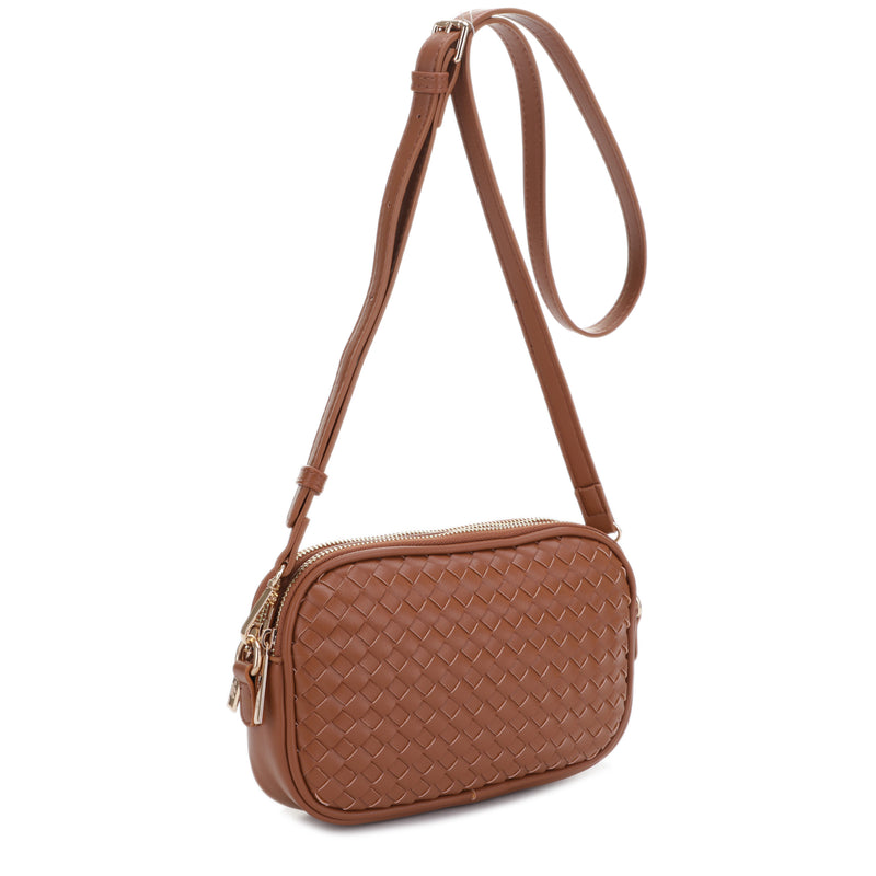 Eva Texture Double Compartment Crossbody